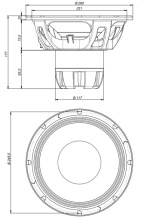 Difuzor woofer 10 inch 18 Sound 10NTLW3500 16 Ohm - Img 3