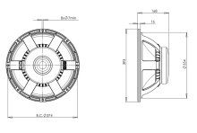 Difuzor woofer 15 inch B&C 15PS100 - 8 Ohm - Img 3