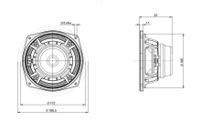 Difuzor woofer 6.5 inch B&C 6MBX44 - 8 Ohm