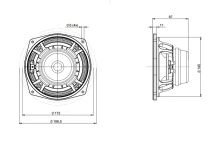 Difuzor woofer 6.5 inch B&C 6MBX44 - 8 Ohm - Img 4