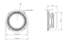 Difuzor woofer 6.5 inch B&C 6PS38 - 8 Ohm