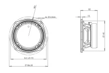 Difuzor woofer 6.5 inch B&C 6PS38 - 8 Ohm - Img 4