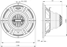 Difuzor coaxial 10 Inch B&C 10CLX64 - 8 Ohm - Img 4