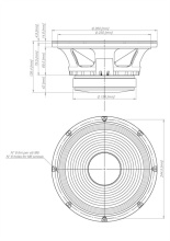 Difuzor woofer 10 inch 18 Sound 10W500 8 Ohm - Img 2