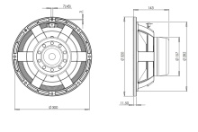 Difuzor woofer 12 inch B&C 12NBX100 - 8 Ohm - Img 4