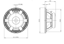 Difuzor woofer 12 inch B&C 12PE32 - 8 Ohm - Img 4