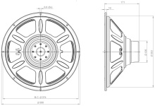 Difuzor woofer 15 inch B&C 15CLA76 - 8 Ohm - Img 3