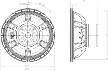 Difuzor woofer 15 inch B&C 15DS115 - 8 Ohm - Img 4