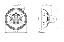 Difuzor woofer 18 inch B&C 18NBX100 - 4 Ohm - Img 4