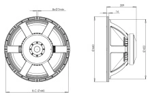 Difuzor woofer 18 inch B&C 18TBX100 - 8 Ohm - Img 4
