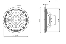Difuzor woofer 8 inch B&C 8CL51 - 16 Ohm - Img 4