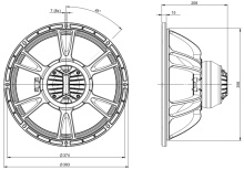Difuzor coaxial 15 Inch B&C 15CXN88 - 8 Ohm - Img 4