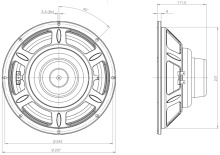 Difuzor woofer 10 inch B&C 10CLA64 - 8 Ohm - Img 4