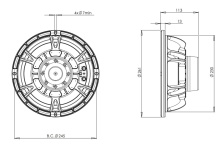 Difuzor woofer 10 inch B&C 10NDL64 - 8 Ohm - Img 4
