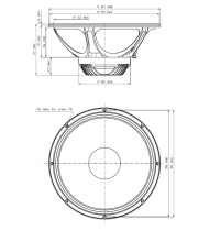 Difuzor woofer 15 inch 18 Sound 15ND830 4 Ohm - Img 3