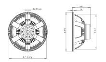 Difuzor woofer 15 inch B&C 15NA100 - 8 Ohm - Img 3