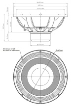 Difuzor woofer 18 inch 18 Sound 18NLW4500 4 Ohm - Img 3