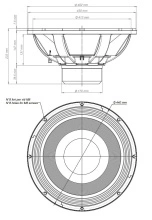 Difuzor woofer 18 inch 18 Sound 18NLW4500 4 Ohm - Img 3