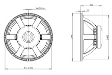 Difuzor woofer 18 inch B&C 18PZB100 - 4 Ohm - Img 4