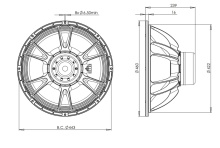 Difuzor woofer 18 inch B&C 18SW100 - 8 Ohm - Img 4