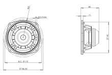 Difuzor woofer 6.5 inch B&C 6NDL38 - 16 Ohm - Img 4