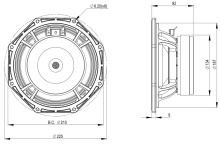 Difuzor woofer 8 inch B&C 8FMB51 - 8 Ohm - Img 4