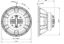 Difuzor coaxial 12 Inch B&C 12FCX76 - 8 Ohm - Img 4