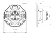 Difuzor coaxial 8 Inch B&C 8CXN51 - 8 Ohm - Img 3