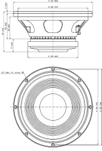 Difuzor woofer 12 inch 18 Sound 12LW801 8 Ohm - Img 2