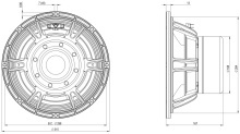 Difuzor woofer 12 inch B&C 12SW115 - 4 Ohm - Img 3