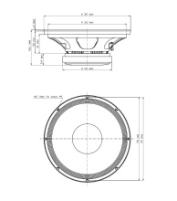 Difuzor woofer 15 inch 18 Sound 15MB1000 8 Ohm - Img 3