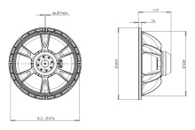 Difuzor woofer 15 inch B&C 15NW76 - 8 Ohm - Img 4