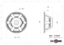 Difuzor woofer 15 inch B&C 15PLB76 - 8 Ohm - Img 4