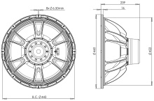 Difuzor woofer 18 inch B&C 18DS100 - 4 Ohm - Img 4