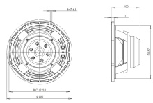 Difuzor woofer 8 inch B&C 8NW51 - 4 Ohm - Img 4