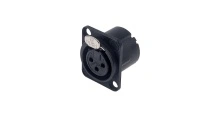 Conector XLR Mama panou Neutrik NC3FD-LX-B 3 poli D-size
