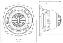 Difuzor coaxial 5 Inch B&C 5CXN44 - 8 Ohm - Img 4