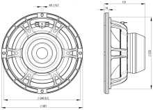 Difuzor woofer 10 inch B&C 10BG76 - 8 Ohm - Img 4