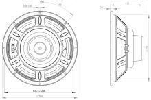Difuzor woofer 10 inch B&C 10CL64 - 8 Ohm - Img 4