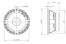 Difuzor woofer 10 inch B&C 10MD26 - 8 Ohm - Img 4