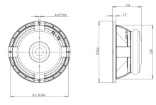 Difuzor woofer 10 inch B&C 10MD26 - 8 Ohm - Img 4