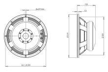 Difuzor woofer 12 inch B&C 12TBX100 - 8 Ohm - Img 4