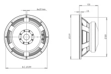 Difuzor woofer 12 inch B&C 12TBX100 - 8 Ohm - Img 4