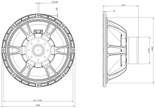Difuzor woofer 14 inch B&C 14DS88 - 8 Ohm - Img 4