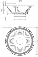 Difuzor woofer 15 inch 18 Sound 15W500 8 Ohm - Img 3