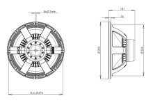 Difuzor woofer 15 inch B&C 15NW100 - 8 Ohm - Img 4