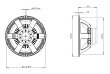 Difuzor woofer 15 inch B&C 15NW100 - 8 Ohm - Img 4