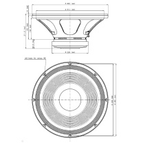 Difuzor woofer 18 inch 18 Sound 18W1300 8 Ohm - Img 2