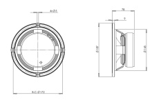 Difuzor Woofer 6.5 Inch B&C 6PEV13 8 Ohm
