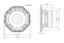 Difuzor woofer 8 inch B&C 8FG64 - 16 Ohm - Img 4